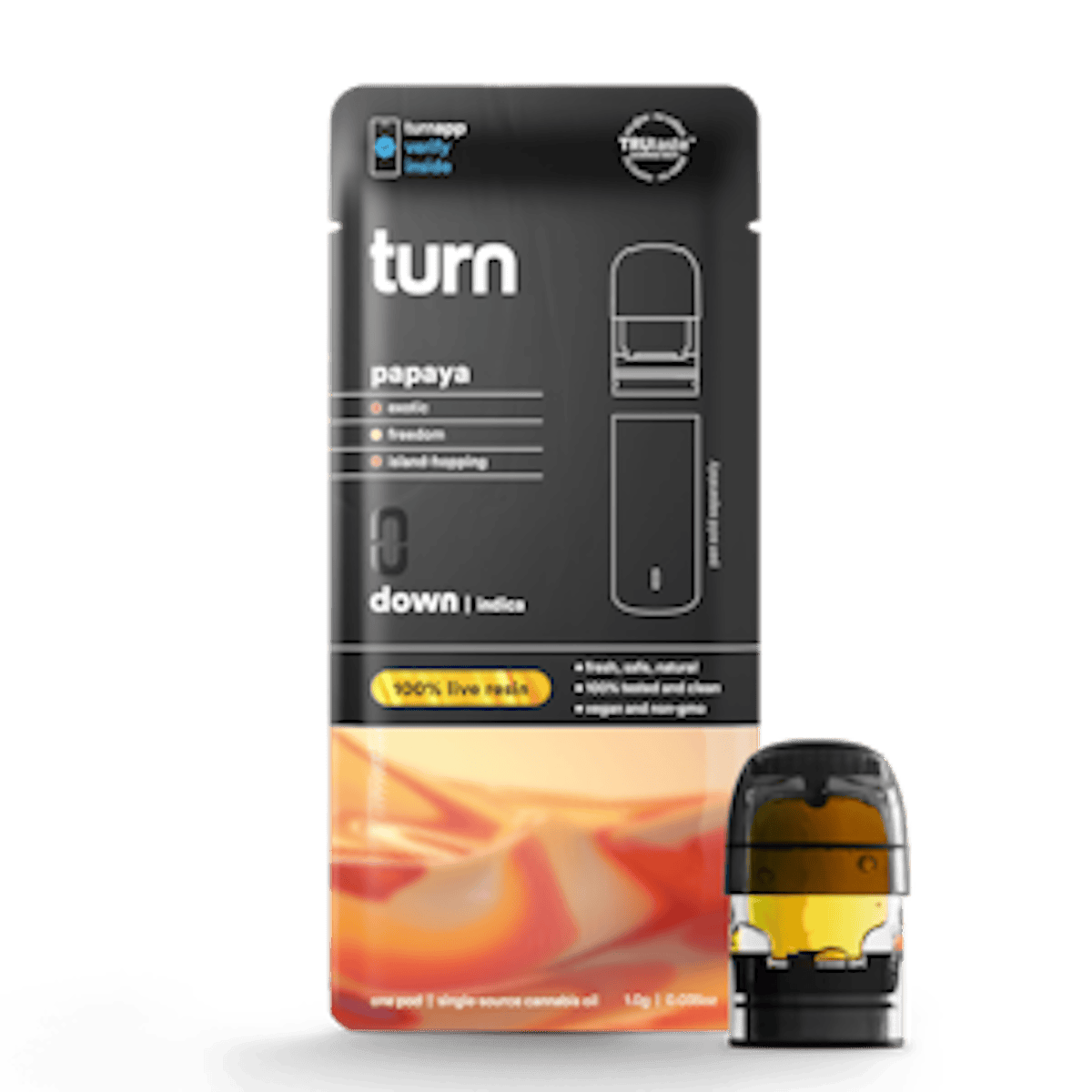 Turn | Vape | 1g Pod | Live Resin Papaya