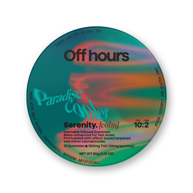 Off Hours | Gummy | 10pk | 100mg | SERENITY Paradise Cooler (THC:CBD)