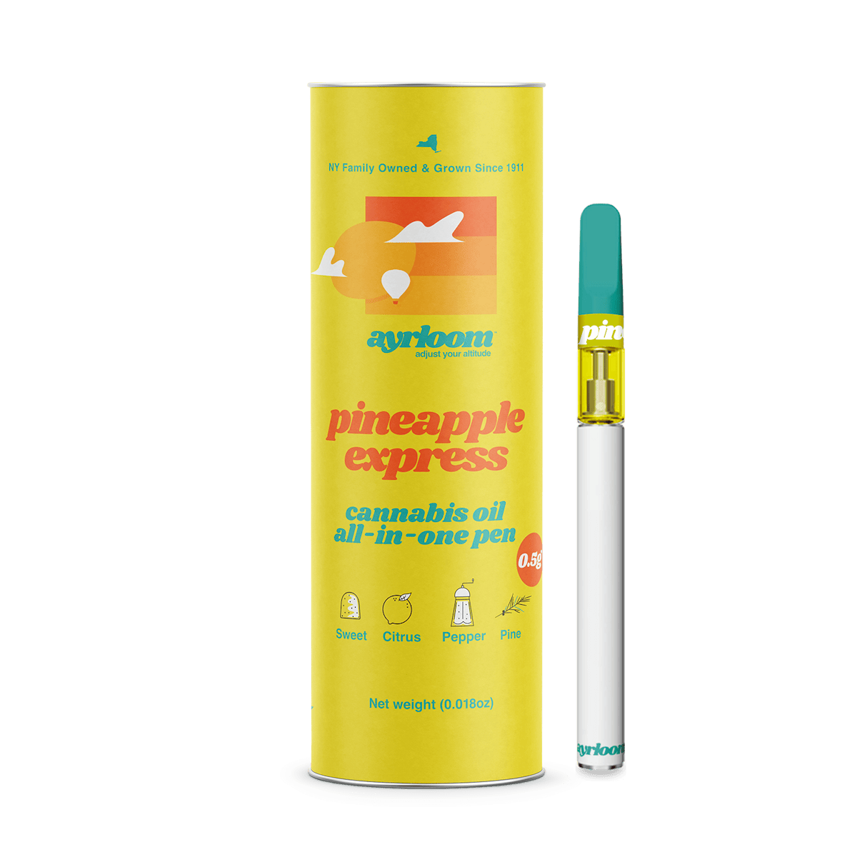 Ayrloom | Vape | .5g AIO | Pineapple Express