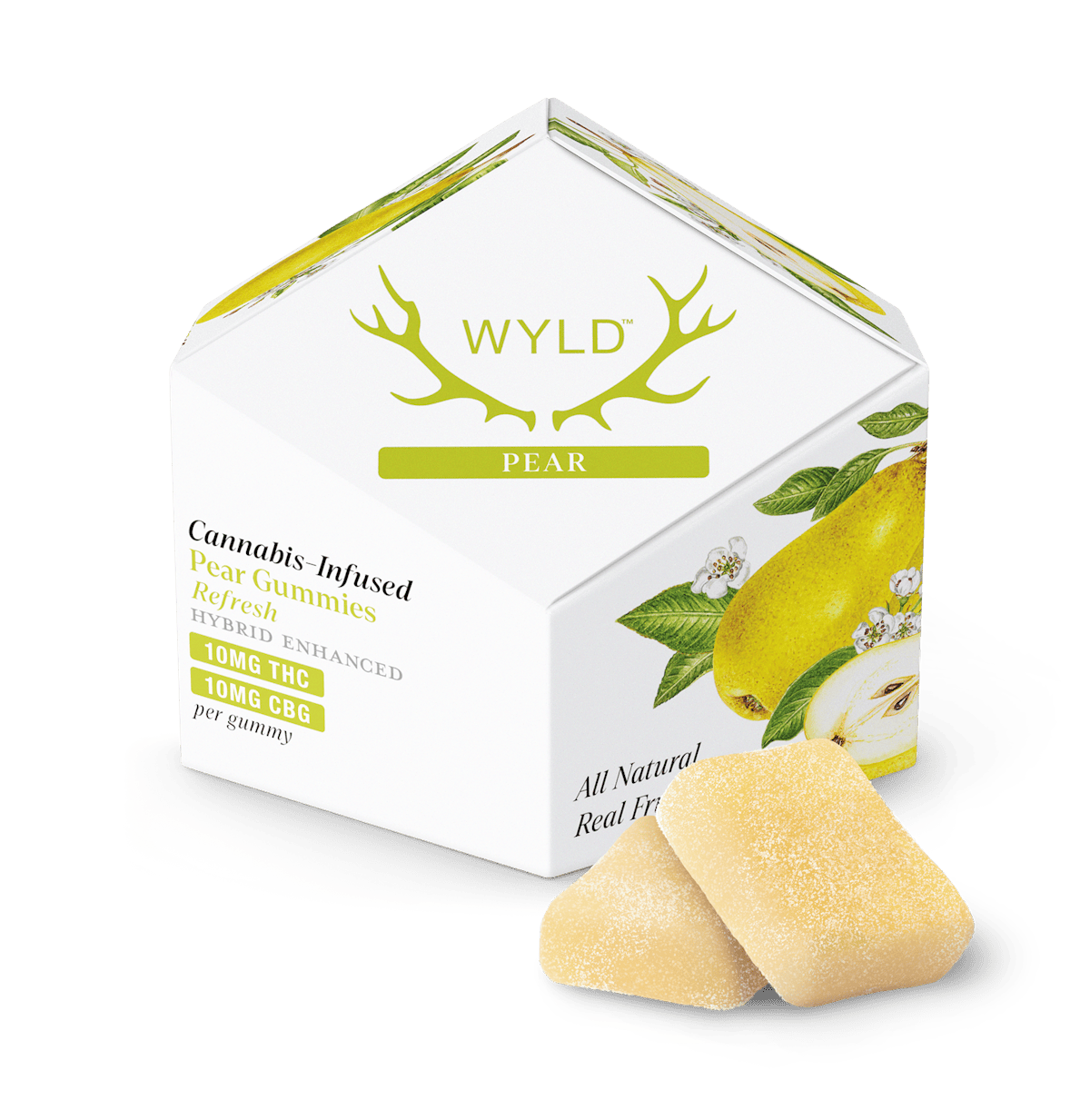 WYLD | Gummy | 10pk | 100mg | Refresh Pear 1:1 (THC:CBG)