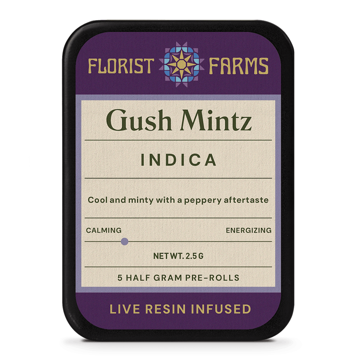 Florist Farms | Preroll | 5pk | 2.5g | Live Resin Infused Gush Mintz
