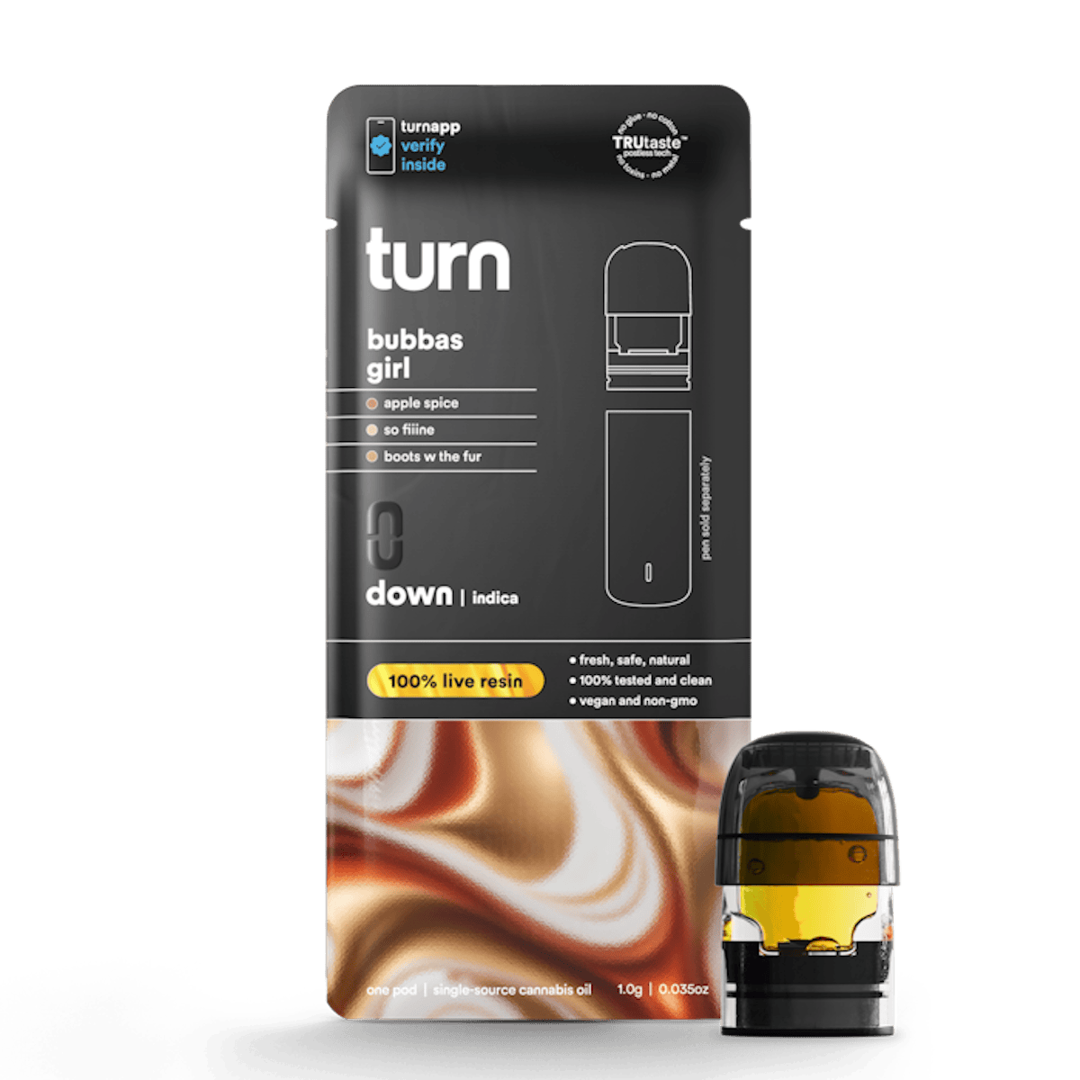 Turn | Vape | 1g Pod | Live Resin Bubbas Girl