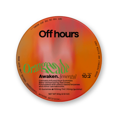 Off Hours | Gummy | 10pk | 100mg | AWAKEN Orangeade (THC:THCV)