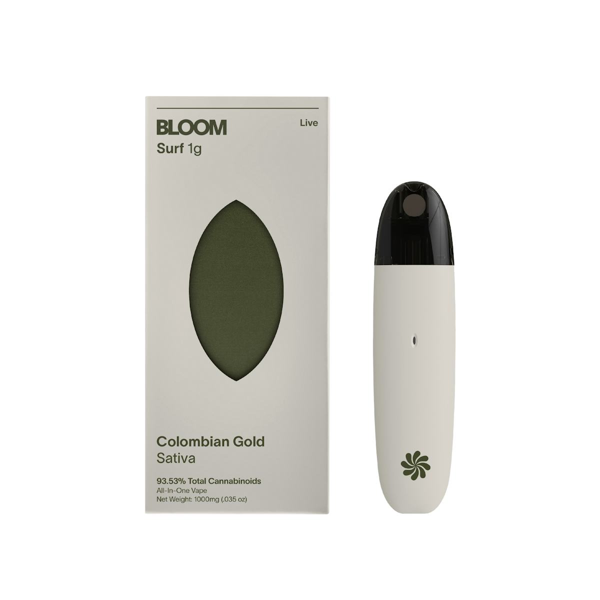 Bloom | Vape | 1g AIO | Live Colombian Gold