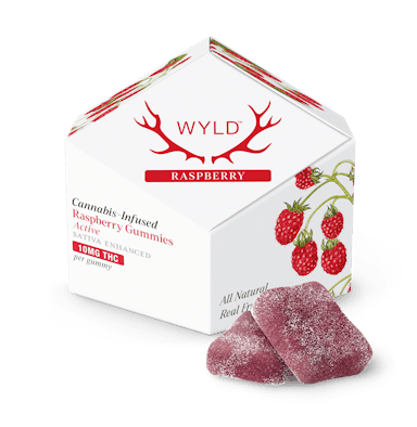 WYLD | Gummy | 10pk | 100mg | Active Raspberry