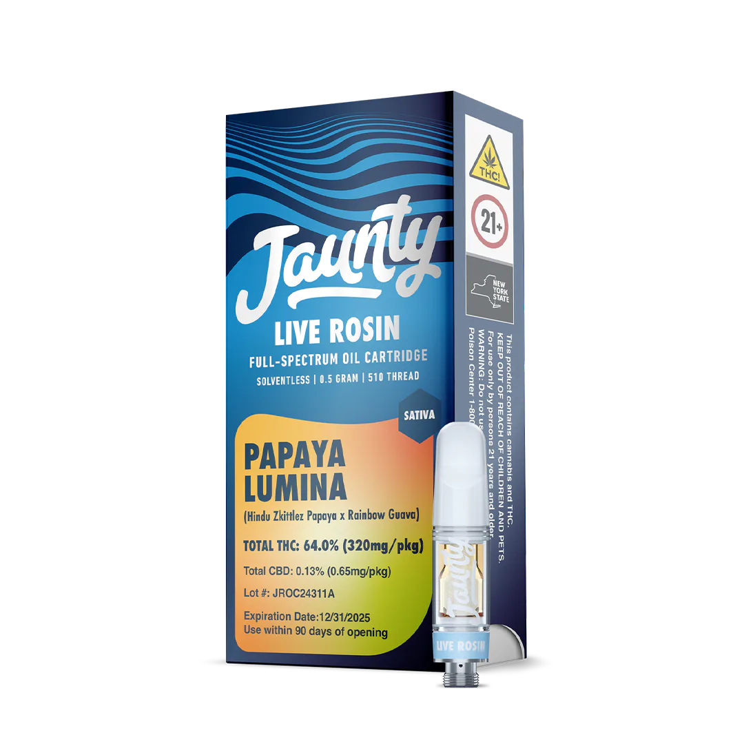Jaunty | Vape | .5g Cart | Live Rosin Papaya Lumina