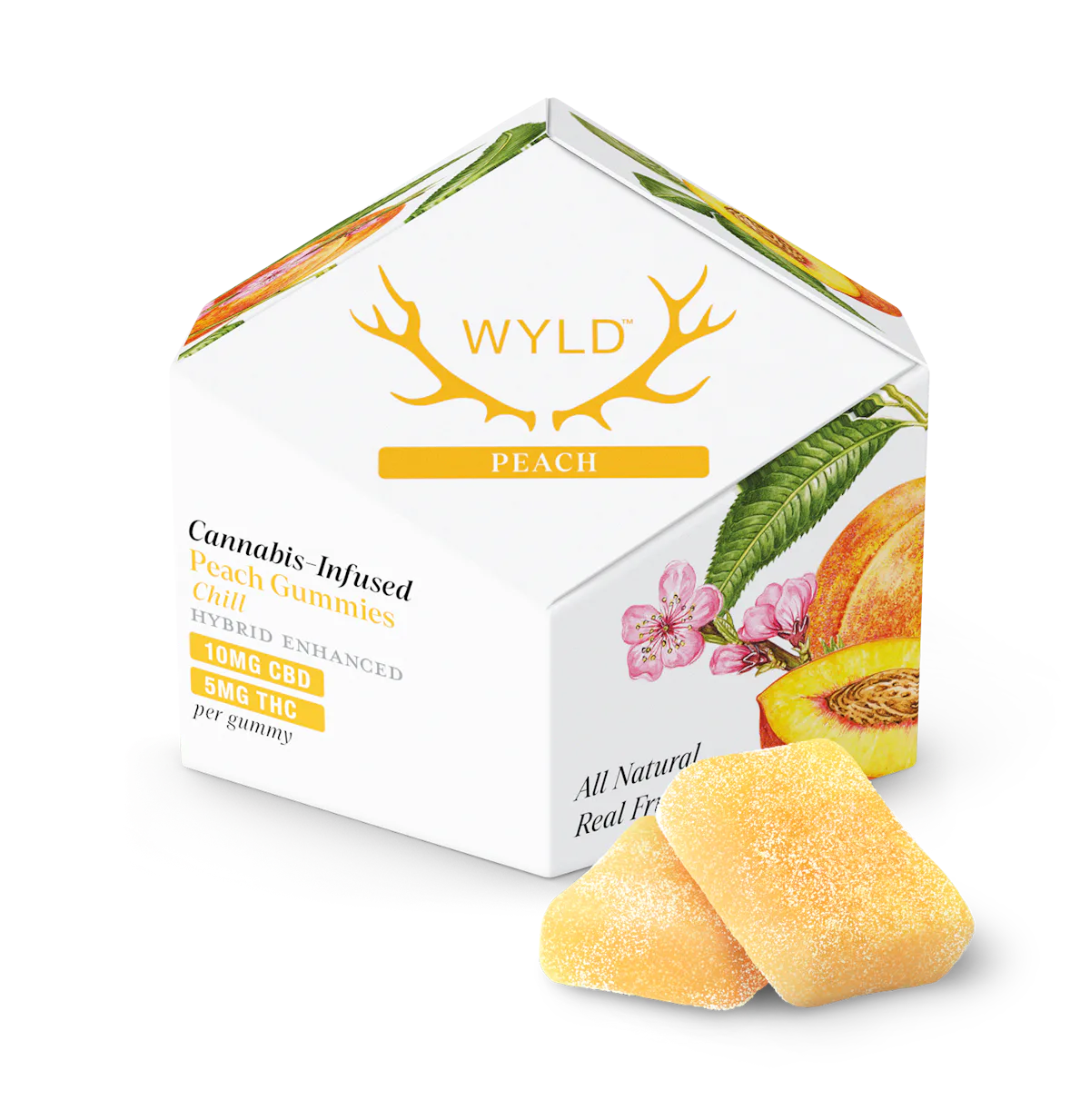 WYLD | Gummy | 10pk | 50mg | Chill Peach 1:2 (THC:CBD)