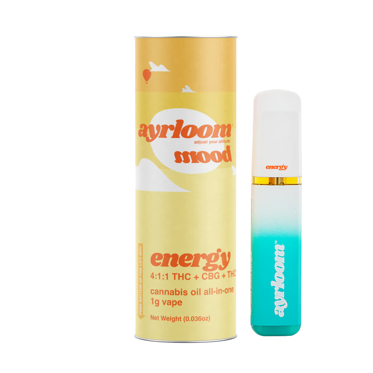 Ayrloom | Vape | 1g AIO | Energy 4:1:1 CBG/THCV