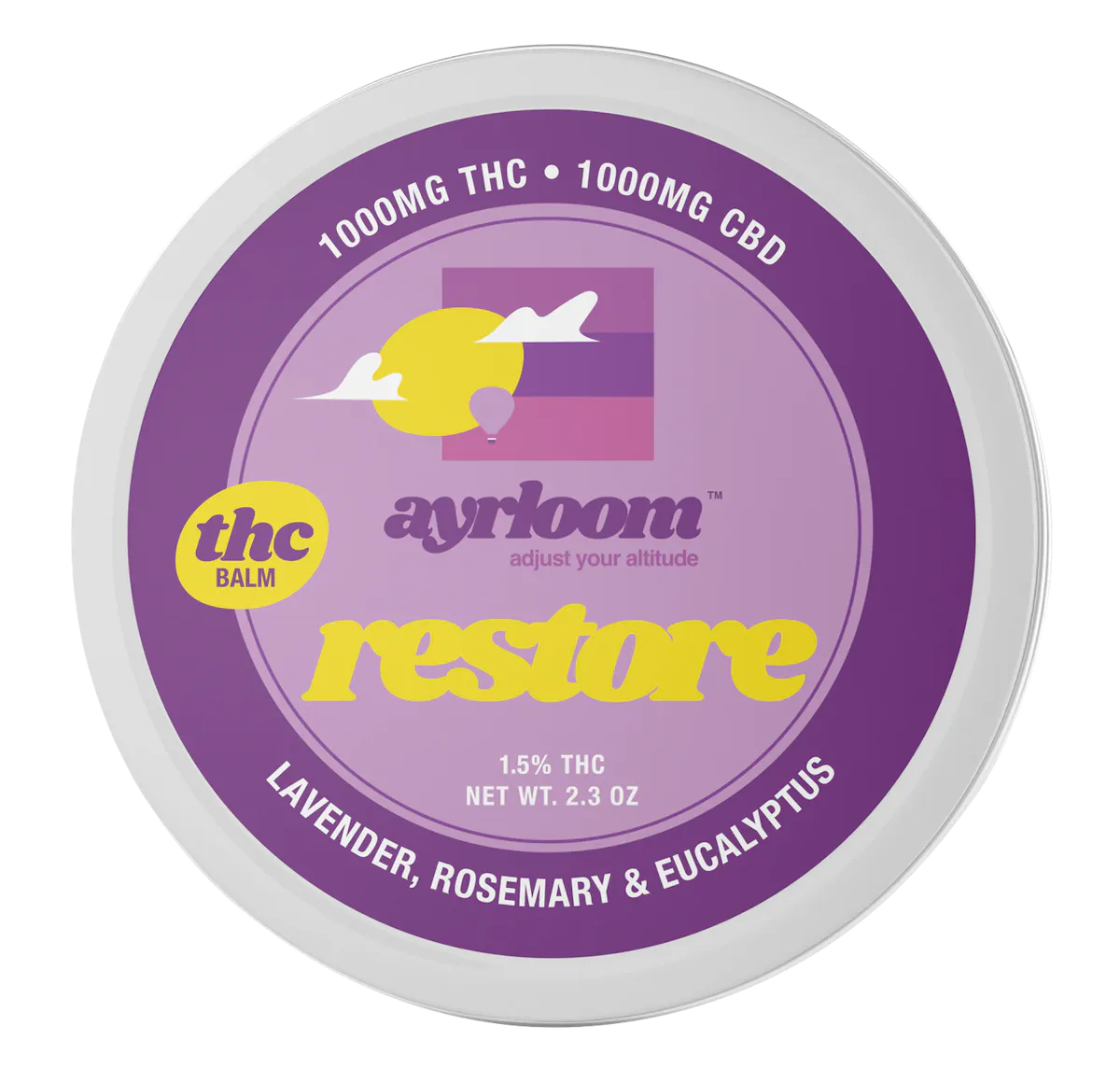 Ayrloom | Topical | 1:1 | Restore Balm Lavender, Rosemary & Eucalyptus 1000mg