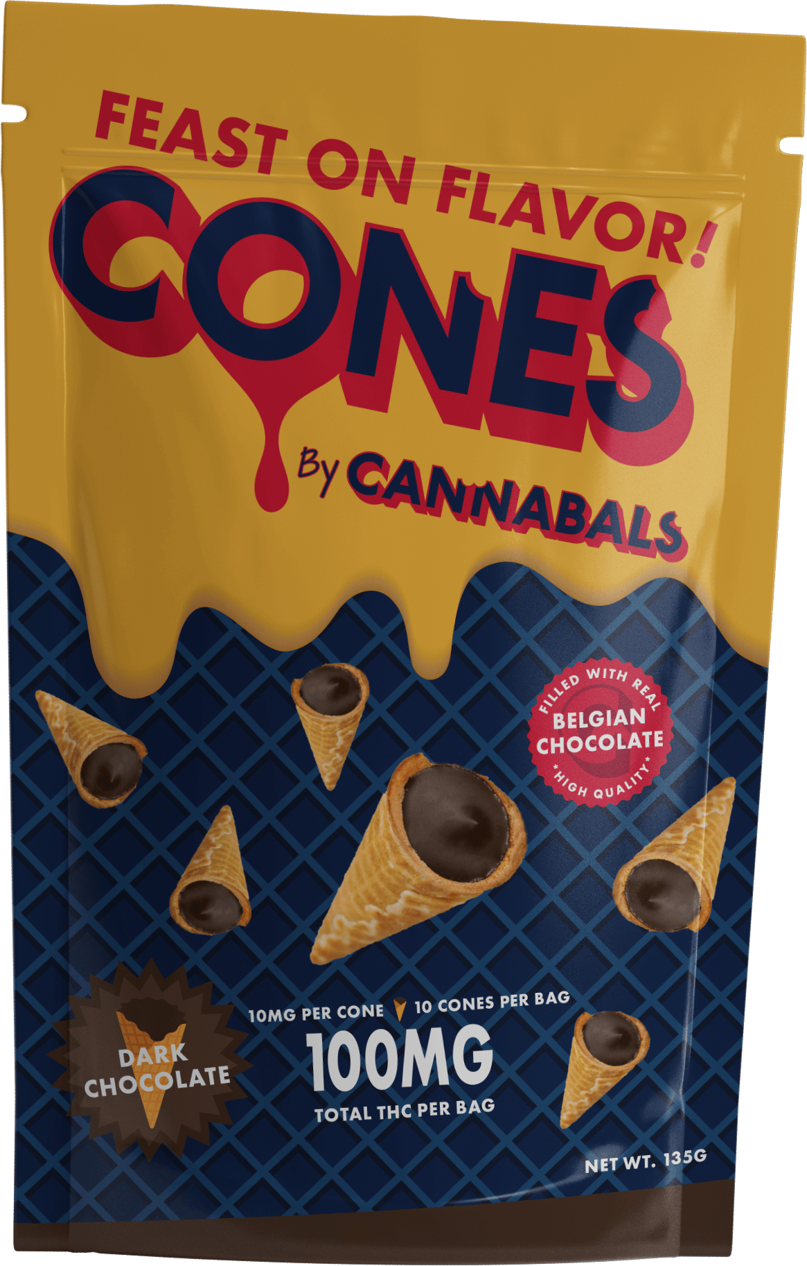 Dark Chocolate Cones