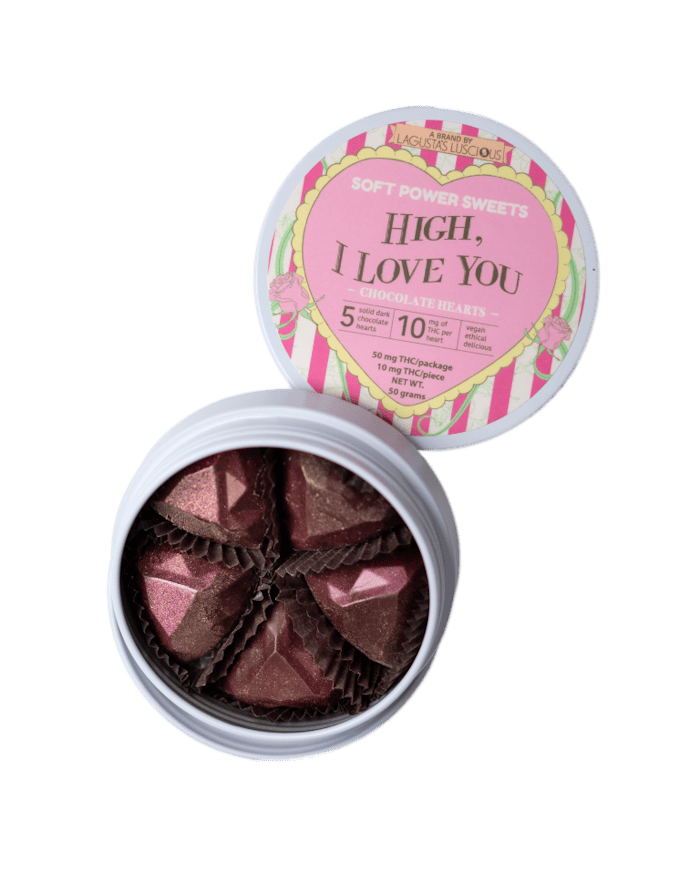 High, I Love You - Heart Shaped Chocolates