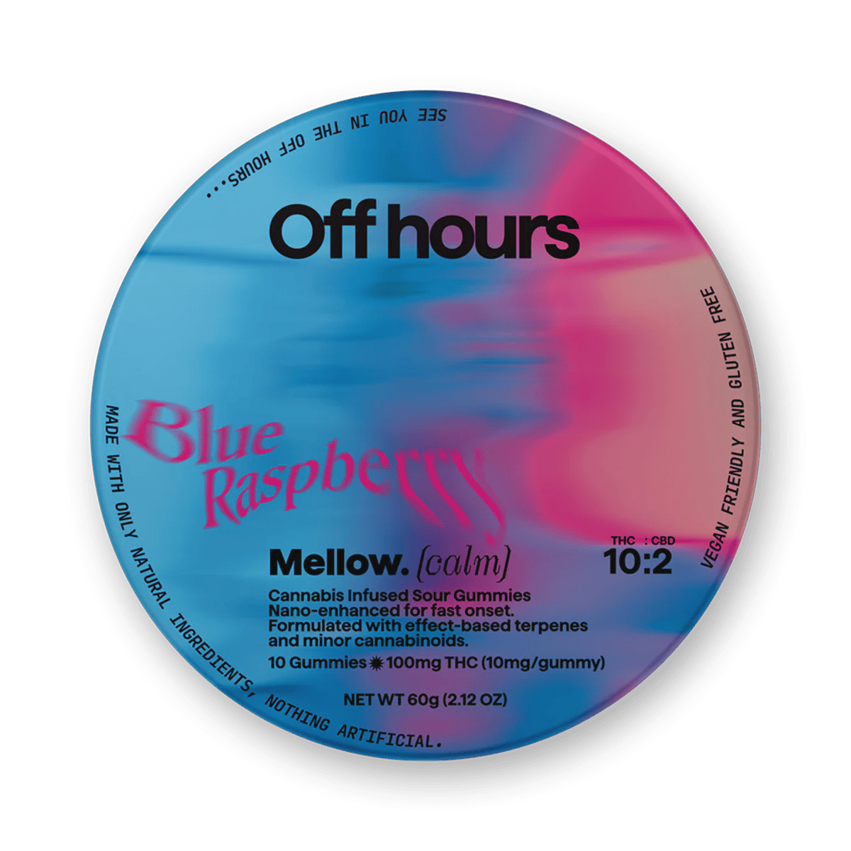 Blue Raspberry - 10:2 THC:CBD Mellow "Calm"  Gummies