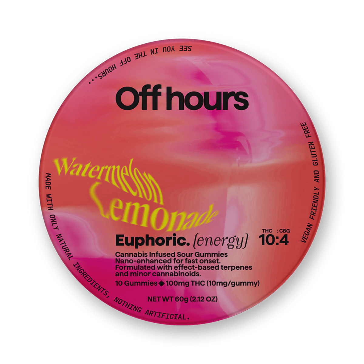 Watermelon Lemonade - 10:4 THC:CBG - Energy "Euphoric" Gummies