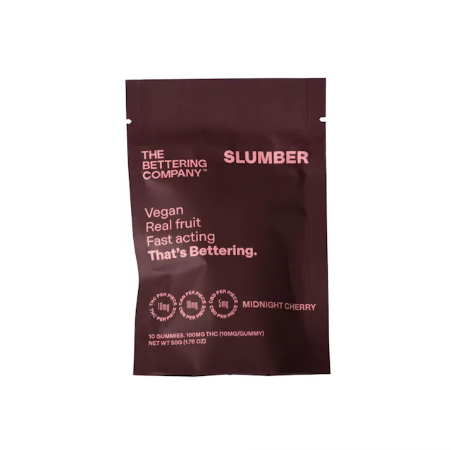 The Bettering Company | Gummy | 10pk | 100mg | SLUMBER Midnight Cherry