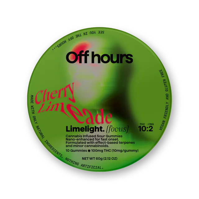 Off Hours | Gummy | 10pk | 100mg | LIMELIGHT Cherry Limeade (THC:CBG:CBD)