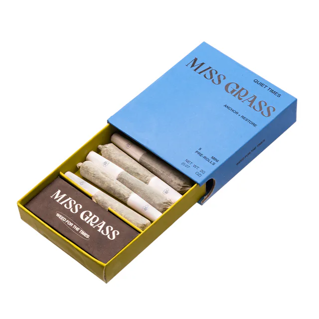 Miss Grass | Preroll | 5pk | 2g | Quiet Times - Blueberry Runtz