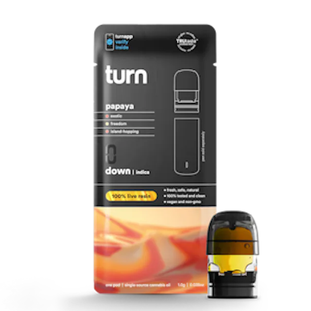 Turn | Vape | 1g Pod | Live Resin Papaya
