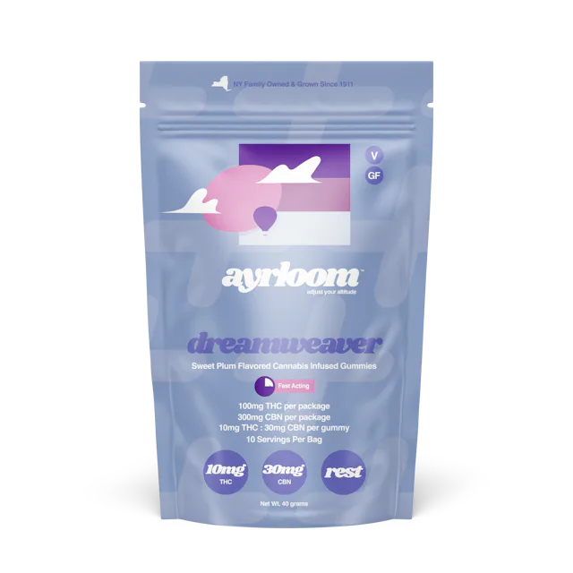 Ayrloom | Gummy | 10pk | 100mg | 1:3 (THC:CBN) | SLEEP Dreamweaver Sweet Plum