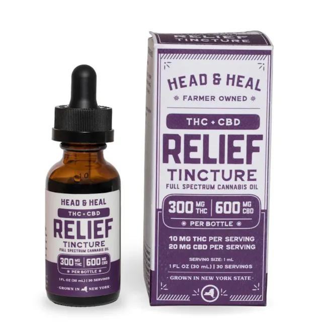 Head And Heal | Tincture | 300mg THC:CBD | Relief