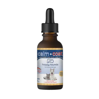 Happy Hounds | Tincture | 250mg | Calm & Coat Peanut Butter Salmon Oil Drops