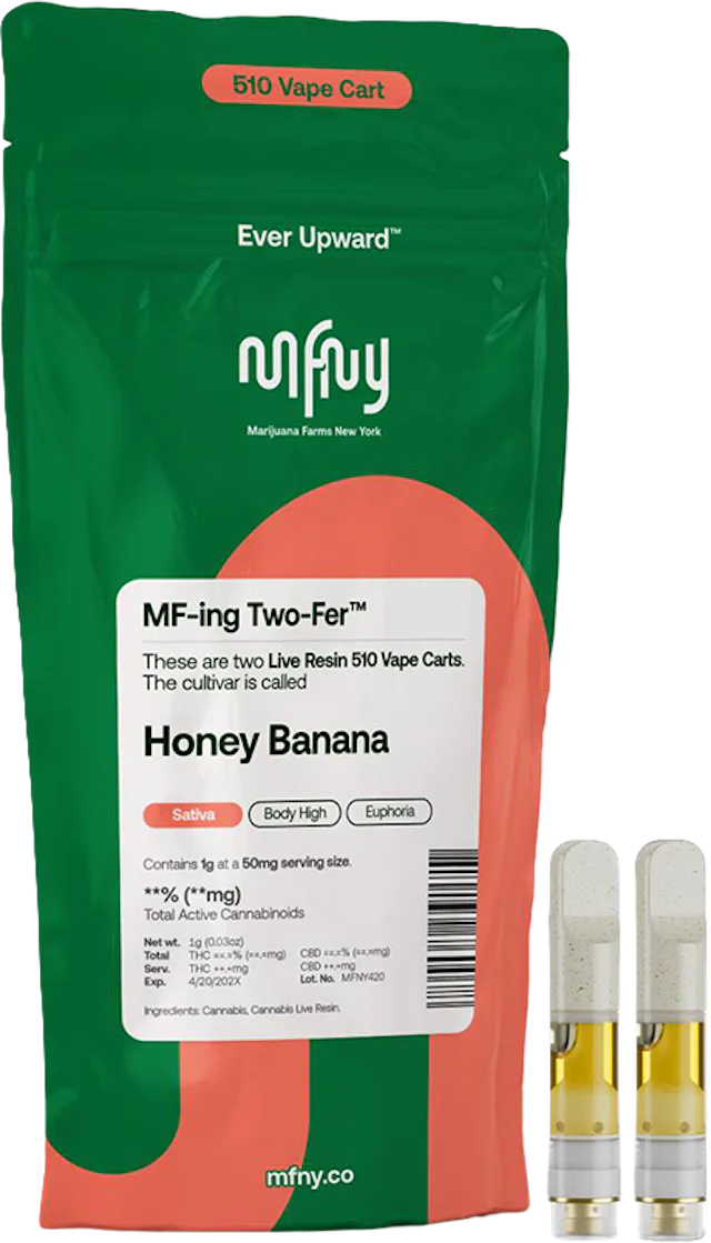 MFNY | Vape | 2pk .5g Cart | Live Resin Honey Banana