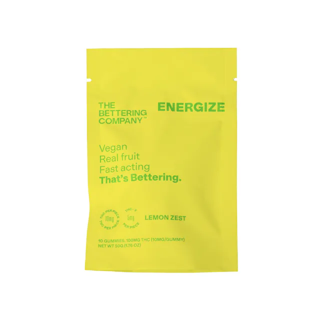 The Bettering Company | Gummy | 10pk | 100mg | ENERGIZE Lemon Zest