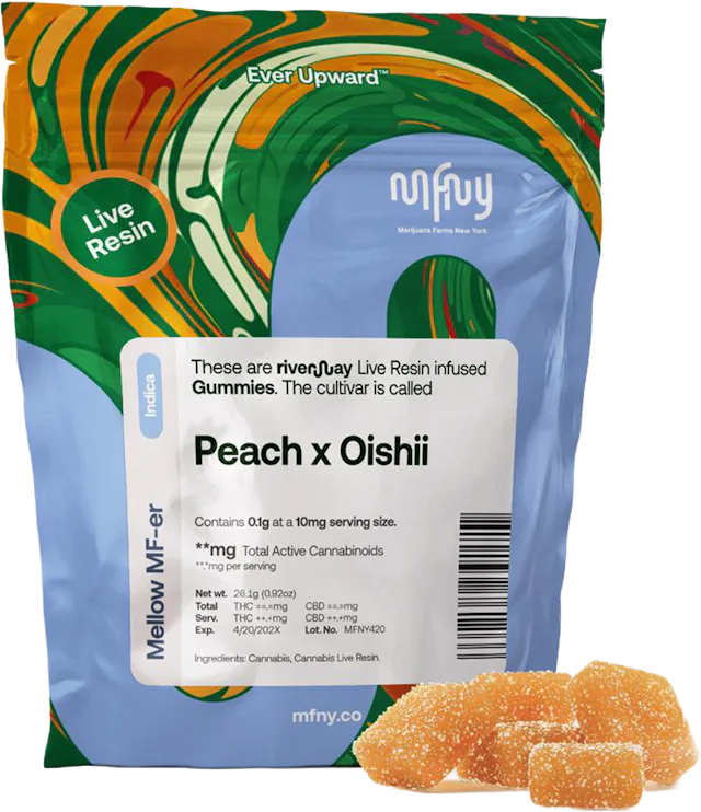 MFNY | Gummy | 10pk | 100mg | Live Resin Peach x Oishii