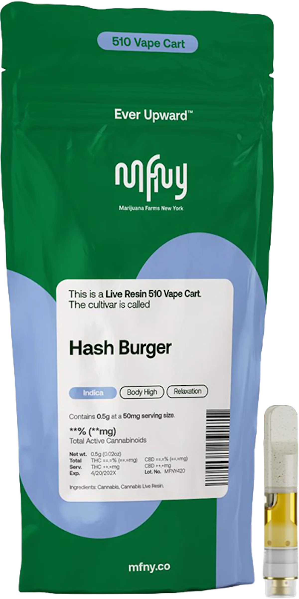 MFNY | Vape | .5g Cart | Live Resin Hash Burger