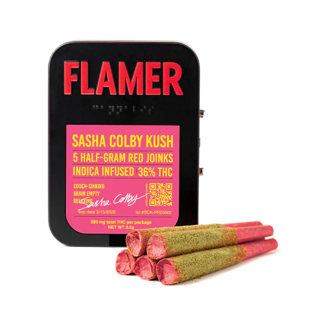 Flamer | Preroll | 5pk | 2.5g | Hash Infused Sasha Colby Kush