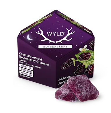 WYLD | Gummy | 10pk | 100mg | Dream Boysenberry 1:1:1 (THC:CBD:CBN)