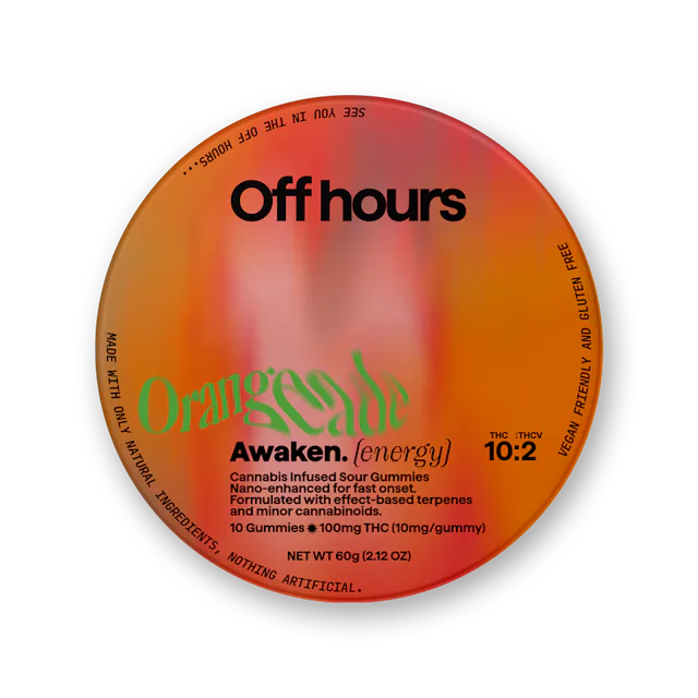 Off Hours | Gummy | 10pk | 100mg | AWAKEN Orangeade (THC:THCV)