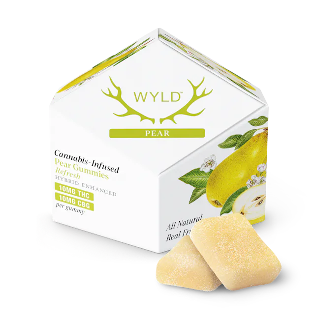 WYLD | Gummy | 10pk | 100mg | Refresh Pear 1:1 (THC:CBG)