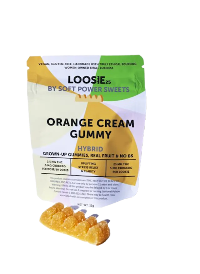 Soft Power Sweets | Gummy | 1pk | 25mg | Loosie Orange Cream