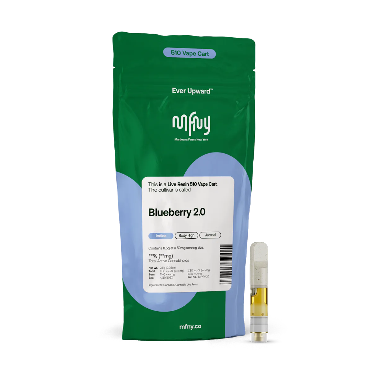 MFNY | Vape | .5g Cart | Live Resin Blueberry 2.0