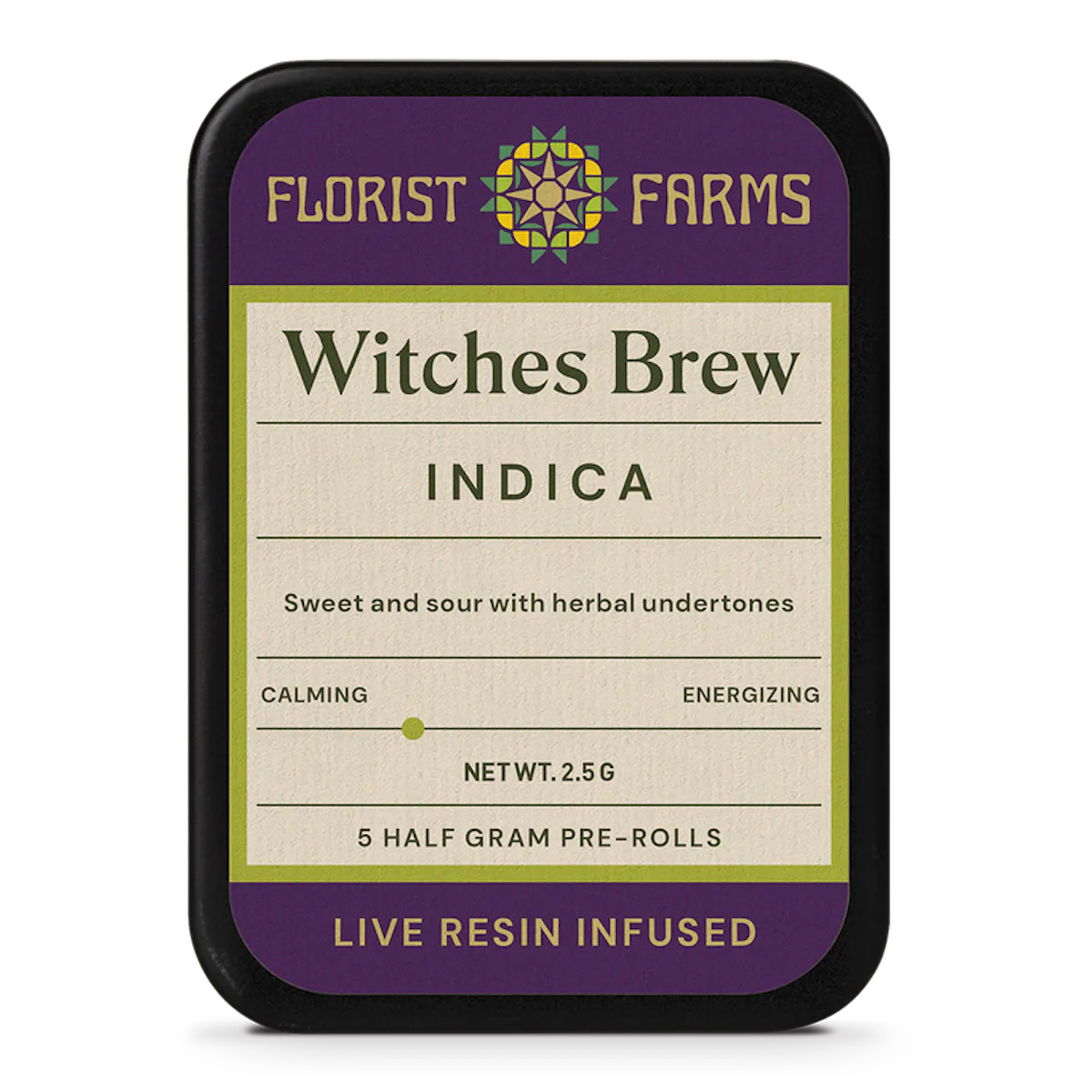 Florist Farms | Preroll | 5pk | 2.5g | Live Resin Infused Witches Brew
