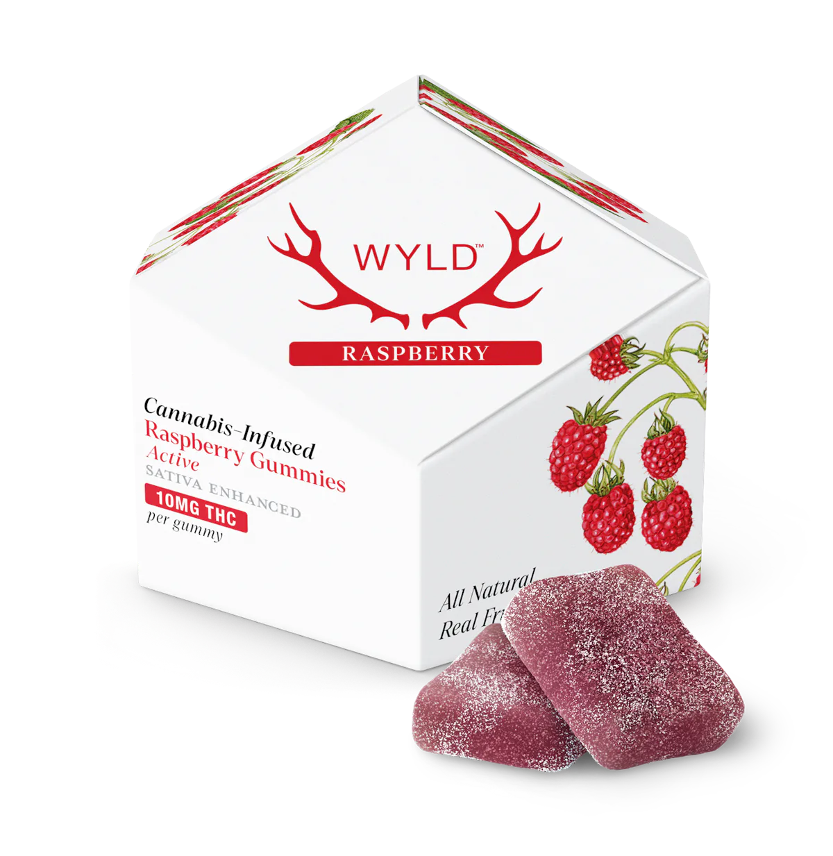 WYLD | Gummy | 10pk | 100mg | Active Raspberry
