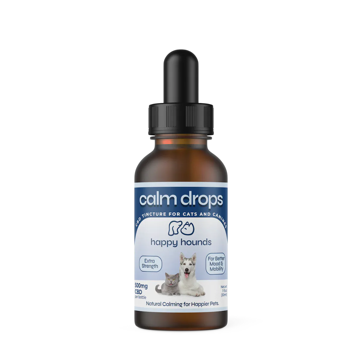 Happy Hounds | Tincture | 500mg | Calm Drops | Extra-Strength
