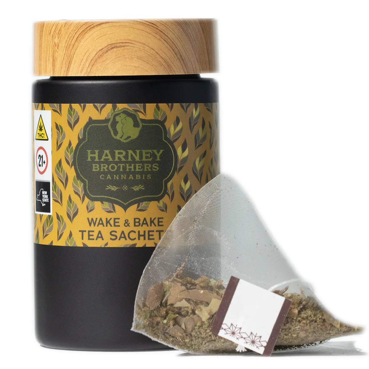 Harney Brothers | Beverage | 5pk | 50mg | Wake & Bake Yaupon Mint Tea