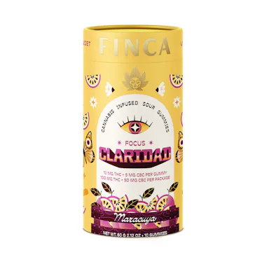 Finca | Gummy | 10pk | 100mg | FOCUS Claridad Passion Fruit 2:1 THC:CBC
