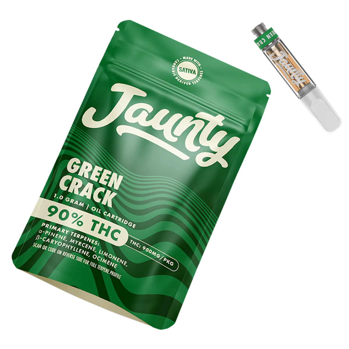Jaunty | Vape | 1g Cart | Green Crack