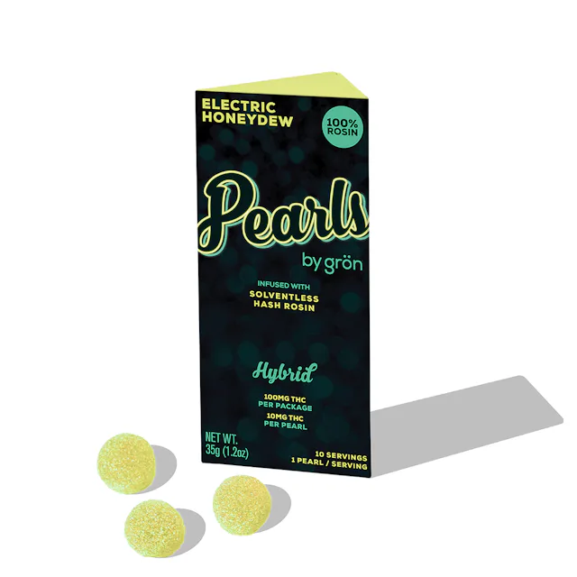 Gron | Gummy | 10pk | 100mg | Rosin Pearls Electric Honeydew