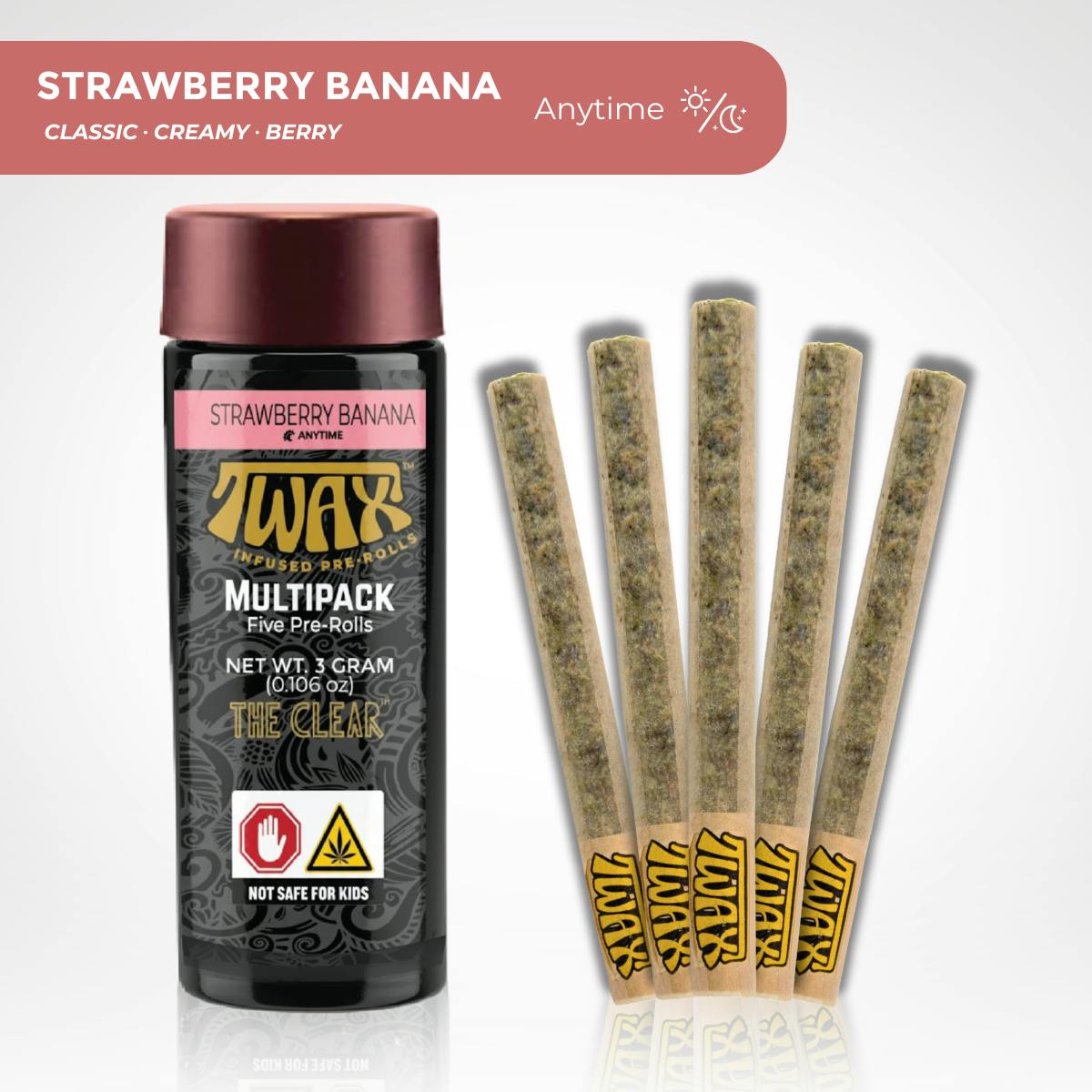 Strawberry Banana  | 3G Infused Pre-Rolls | 5pk