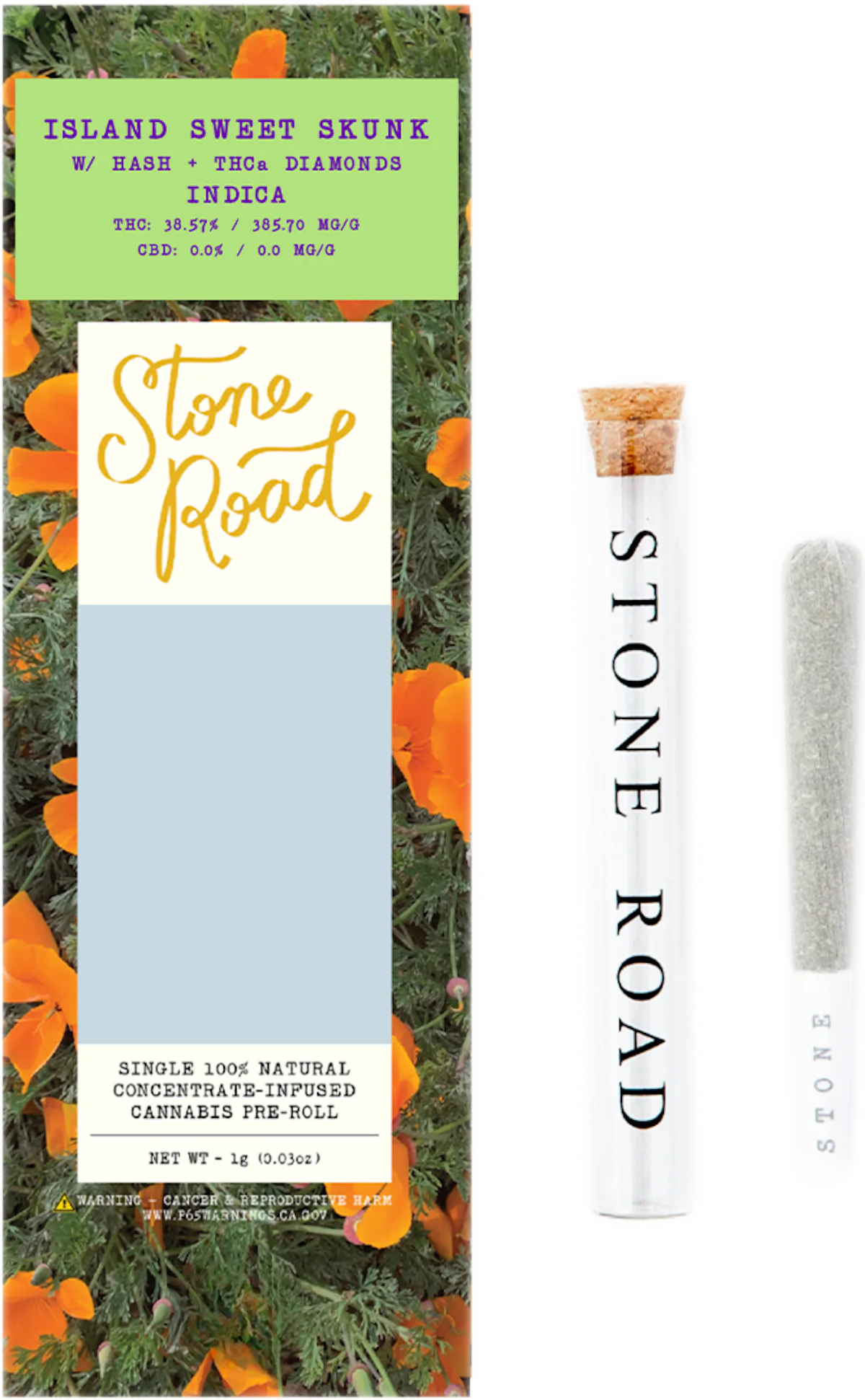 Stone Road | Preroll | 1g | Infused Island Sweet Skunk