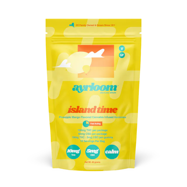 Ayrloom | Gummy | 10pk | 100mg | 2:1 (THC:CBD) | UP Island Time