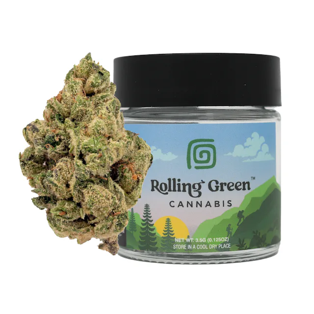 Rolling Green | Flower | Value Jar | 3.5g | Purple Cream