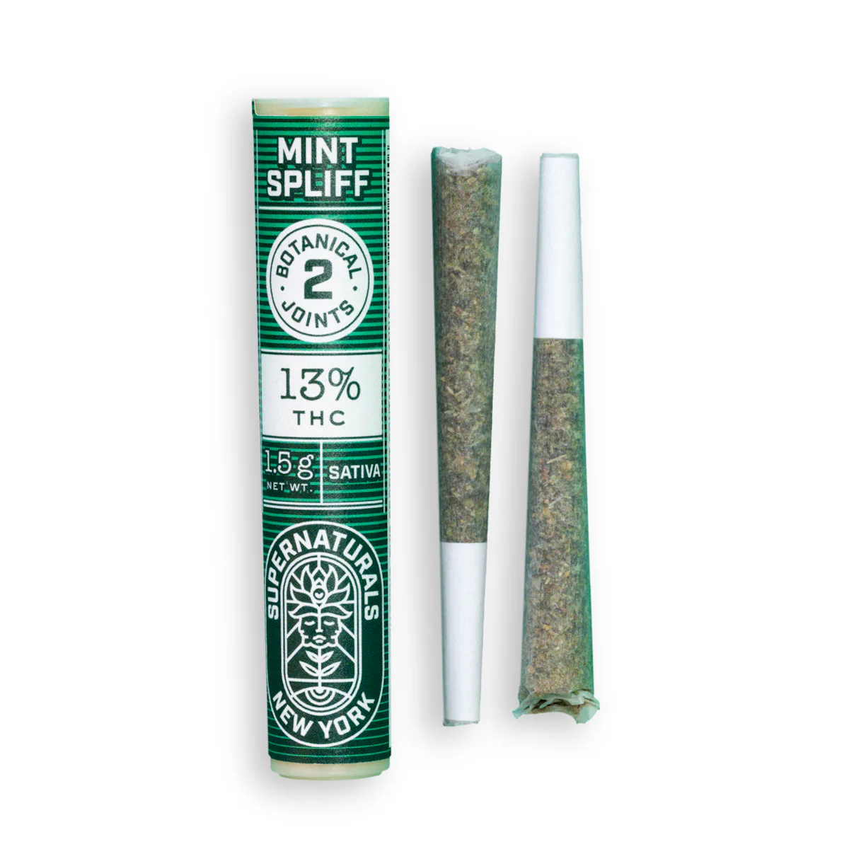 Supernaturals | Botanical Preroll | 2pk | 1.5g | Mint Spliff