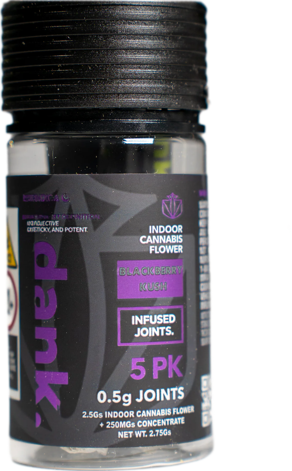 Dank | Preroll | 5pk | 2.75g | Infused Blackberry Kush