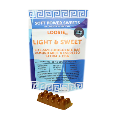 Soft Power Sweets | Edibles | 100mg | 4:1 | THC:CBG | 'High Dose' Almond Milk Espresso Chocolate