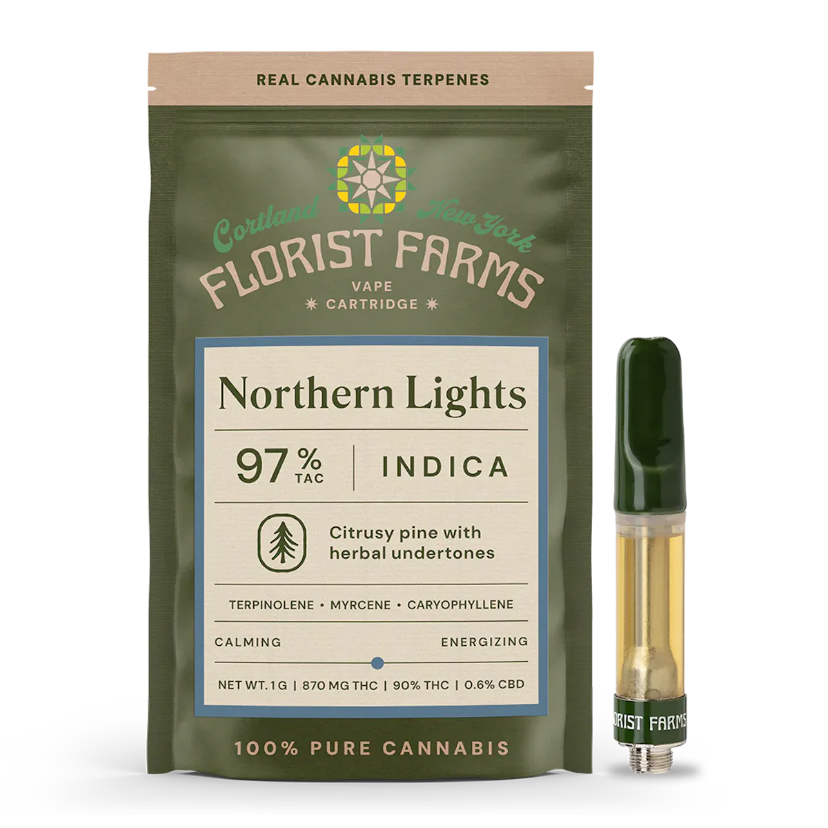Florist Farms | Vape | 1g Cart | Northern Lights