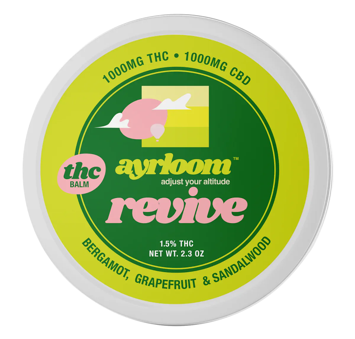 Ayrloom | Topical | 1:1 | Revive Balm Bergamont, Grapefruit, & Sandalwood 1000mg